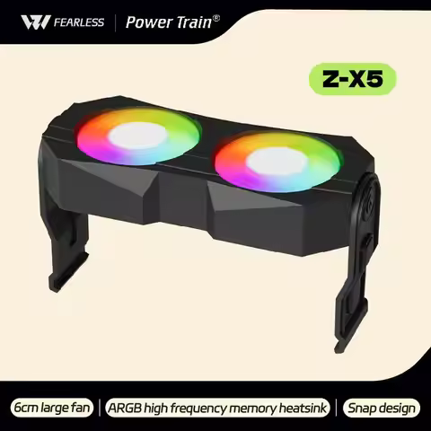 Power Train Z-X5 ARGB divine light synchronous Memory Cooling Radiator Dual Fan supports DDR2/DDR3/D