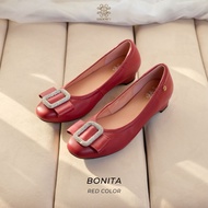 รองเท้าหนังแกะรุ่น Bonita Red Color (สีแดง)