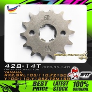 GEGANCU DEPAN STT HARDEN STEEL FRONT SPROCKET (SF3-35-14T) RXZ-428-14T FOR YAMAHA Y100/110/125, FZ15