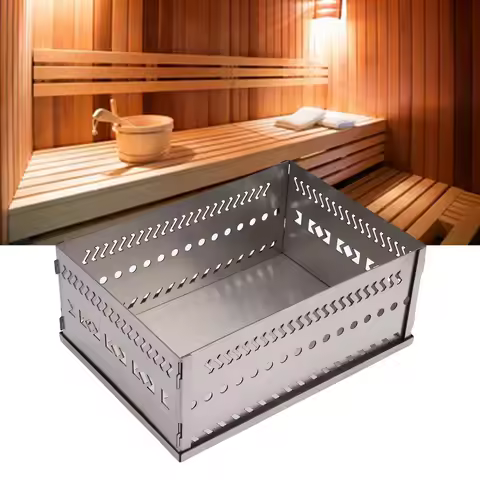 Sauna Stone Basket Sauna Stone Holder Multi Purpose Portable Stainless Steel Sauna Stone Basket for 