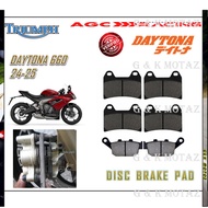 TRIUMPH DISC BRAKE PADS DAYTONA 660 24 - 25 BEST QUALITY G&K