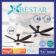 BESTAR RAPTURE 5-Blade Smart Wifi DC Motor Ceiling Fan in 48 / 60 Inch with 3-Tone LED Light Kit and Remote Control
