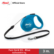 Flexi สายจูงสุนัข รุ่น Fun Cord สี Blue รับน้ำหนักได้ 8-20 kg. ขนาด 3-5 m.