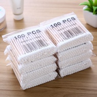 100pcs bamboo cotton swab cotton swab medical ear cleaning wooden stick cosmetic cotton swab