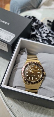 timex q 36mm 虎眼石 quartz 手錶 not rolex 18238