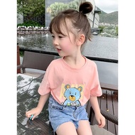 2026CT302 Pure Cotton Dropped Shoulder Children T Printed Style 90-170COD All-Match New Style ILH4