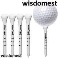 WISDOMEST 100pcs White Striped Golf Tee, Wooden 69/83mm Golf Wood Tees, Professional Digital Scale G