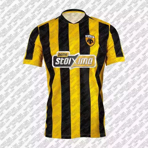 2026-27 Mens Kids Boys Greece AEK Top Adult Home Jersey Soccer Game Sport Athens Home Male Training 