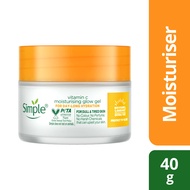 SIMPLE Vitamin C Moisturising GLOW GEL 40gG - For Dull And Tired Skin For Glow & All Day-Long Hydrat