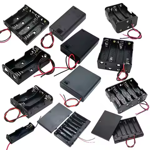 AA Battery Case AA Battery Box 1/2/3/4 Slot AA Battery Holder 14500 AA Storage Box DIY With Leads Se