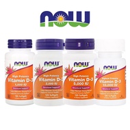 [Ready Stock] Now Foods Vitamin D-3 (D3) (1000 IU / 2000 IU / 5000 IU / 10,000 IU) (30/360 Softgels)