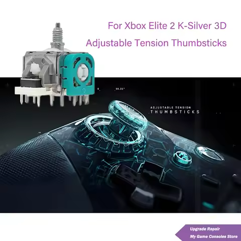 2/10pcs K-Silver 3D Analog Joystick Rocker for Xbox Elite 2 Game Controller Replacement High Precisi