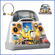 Airplane Control Panel Toy Interactive Cockpit Game Light and Sound Pretend Play Kids Airplane Toy f