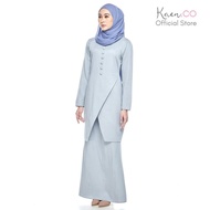 Kaen.co Suji Kurung in Ash Blue Baju Raya 2021