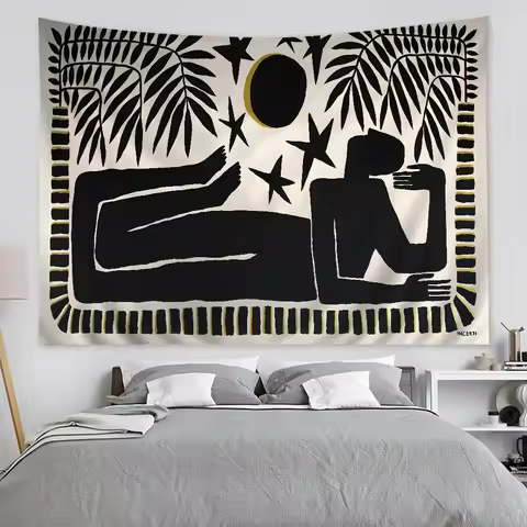 Bohemian Ancient Egyptian Dormitory Wall Hanging Home Decor Abstract Tiger Leopard Bohemian Tapestry