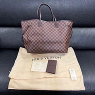 二手 購於台南新天地專櫃 LV LOUIS VUITTON 路易威登 NEVERFULL GM 棋盤格 購物包