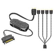 COOLMOON 5V 3Pin to SATA ARGB Mini Adapter ARGB Controller Controller HUB Computer Fan LED Lighting RGB Control Cable