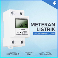 COD DIANQI Meteran Listrik Digital Din Rail kWh Meter Single-Phase 220 V / meteran listrik 900 watt 