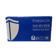 [READY STOCK] MEDICOS 3 PLY SURGICAL FACE MASK 50 pcs (1 Blue Box) Blue