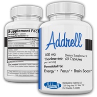 Addrell Energy Stimulant Pills- Natural Study Supplements Alternative Pill & Nootropic Brain Supplem