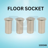 1 PCS FLOOR SOCKET W/SPRING DUST COVER, SS304, Ø22X46MM, F/DOOR