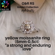 O&R RS yellow moissanite ring(5mm-0.5ct)