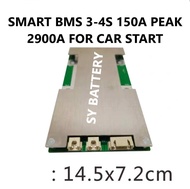 BMS 4S 12V 60A/130A/150A แบตเตอรี่ลิเธียมฟอสเฟต สำหรับสตาร์ทรถยนต์  Peak 1200A Lithium Phosphate LiFePO4 3.2V for Car Start
