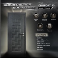 Pintu Rumah | Pintu Baja 90X210 Fortress 90.11 Black Carbon Original