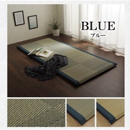 IKEHIKO Japanese rush grass Tatami Mattress Foldable Bed Futon Blue Japan 1638