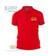 Baju Logo Sulam Polo T Shirt Ramly Burger Fast Food Local Buger Humble Burger Men  Women Cotton Embr