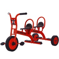 Double Tricycle for Preschool Education Bicycle Kindergarten Children's Preschool Bicycle Outdoor Perambulator