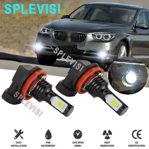 H8 H9 H11 LED Fog Light Bulb Lamp Lights HID Xenon White 6000K No Canbus For BMW X5 E70 2006-2013 X3