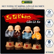 XO Set of 4 Four Statues Without Springs, car decoration, desk, room decor -KT008