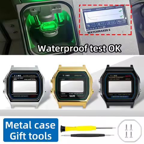 Stainless Steel Case for Casio 593 A158W/WE A159W F-91W/WG/M Modified Watch Case High Quality Metal