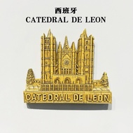Lyon Cathedral in Spain Refrigerator Magnets 3D Resin Handmade Refrigerator Magnets Creative Souveni