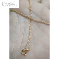 18K Saudi Gold Pawnable Fine Twisted Necklace