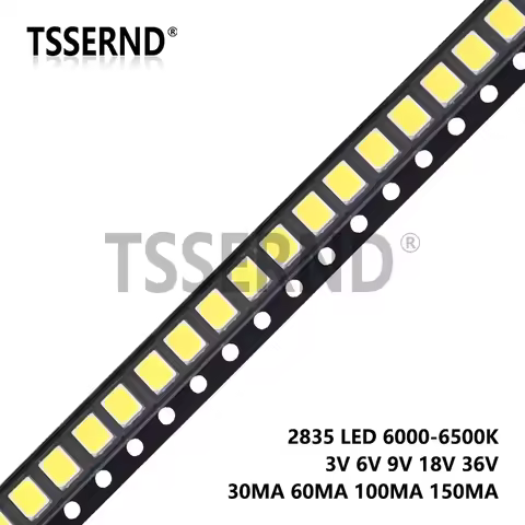 100pcs High Brightness SMD LED 2835 1W 0.5W 0.2W White 3V 6V 9V 18V 36V 150MA/100MA/30MA/60MA/80MA 6