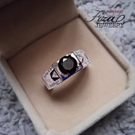 cincin lelaki silver 925 permata hitam, cincin lelaki baru hitam perak 925, silver 925 original men 