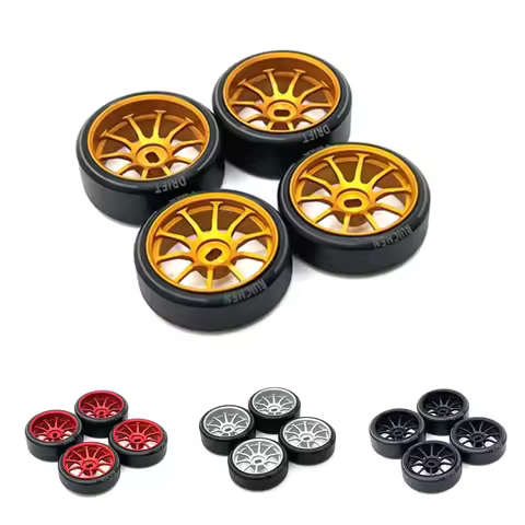 Metal Wheel Hub&Draft Logo Tire for HGD1 MINI-Q MINI-D MINI-Z DRZ 1/28 Wltoys 284131 K969 K979 K989 