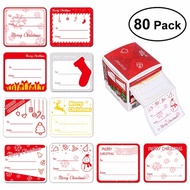 NICEXMAS 2 Rolls Christmas Gift Tag Stickers Adhesive Christmas Holiday Decals Labels for Kids Child