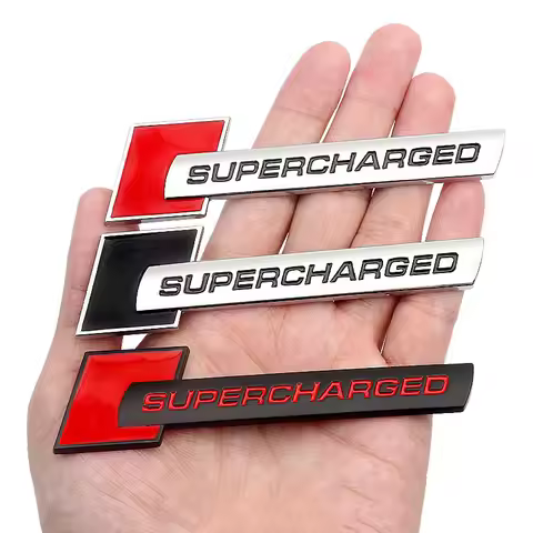 3d Metal Supercharged Emblem Badge Decal Car Sticker For Q7 S Line A6 C6 A8 D4 S4 B8 S6 C5 V6 Superc