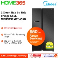 Midea 2 Door Side by Side Fridge 565L MDRS791MYC45SG