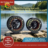 MUNDAUN Fly Reel Combo, Large Arbor Aluminum Fly Fishing Reel, Smooth WF Floating Fly Line Backing L