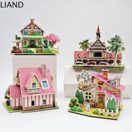 LIAND ของเล่นเด็ก ของขวัญสำหรับเด็ก การ์ดขาว ของเล่นเพื่อการศึกษา แฮนด์เมดDIY ของเล่นโมเดลอาคาร ปริศ