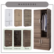 Alora Furniture - NAOMI Wardrobe With Lock / Locker Wardrobe / Kabinet Baju / Almari Baju 衣橱