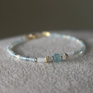 手鍊 磷灰石 海藍寶 托帕石 - 冰原 -