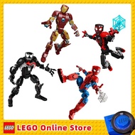 LEGO &amp; Marvel-décennie s de construction Venom Super Recognition, Spider-Man, Iron Man, Miles Morales Figure, 76230, 76226, 76206, 76225, Jouet cadeau