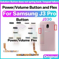 Power volume button flex For Samsung J3 Pro J330 Side key Switch ON OFF Key Mute control Button Ribb