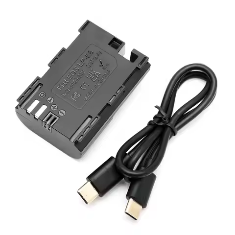 Replace LP-E6 Dummy Battery for EOS5D MarkIV/5D Markll5DS/5DSR/5D Mark Il/6D Mark Il/EOS6D/7D Mark 1