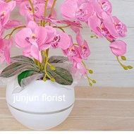 BESTSELLER Bunga Anggrek Plastik Jumbo Pot Bola Besar/bunga Hiasan Mej